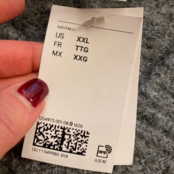 H&M Women’s Oversized Pullover V-Neck Sweater Gray XL-XXL - Picture 7 of 11